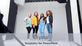  Presentation with multi cultural - PPT theme having studio-shot-of-young-independent background and a light blue colored foreground