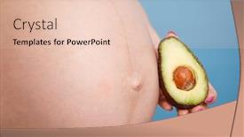  Presentation with fresh avocado - Cool new slides with studio-shot-of-young-pregnant backdrop and a lemonade colored foreground
