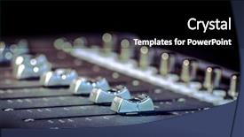  Presentation with music studio - Slide deck having close up button audio - studio sound music recording system background and a black colored foreground