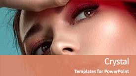  Presentation with living coral - PPT layouts with studio stylish fashionable concept art background and a coral colored foreground