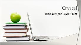  Presentation with studio - Beautiful presentation theme featuring studio-workspace-with-laptop-computer backdrop and a white colored foreground