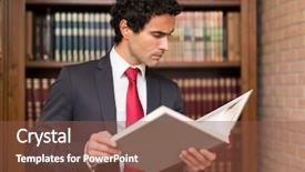  Presentation with reading - Presentation theme consisting of studious - portrait of a businessman reading background and a tawny brown colored foreground