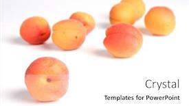  Presentation with apricot - Presentation featuring studo-shot-of-apricot-fruits background and a  colored foreground