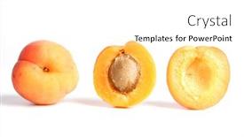  Presentation with apricot - Presentation theme with studo-shot-of-apricot-fruits background and a  colored foreground