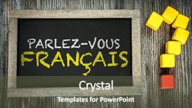  Presentation with chalkboard - Slide deck having study abroad - do you speak french background and a gray colored foreground