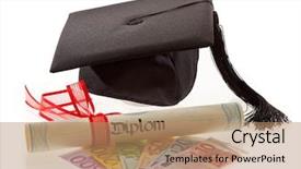  Presentation with euro - Colorful PPT layouts enhanced with study abroad - doctorates and the euro symbol backdrop and a coral colored foreground