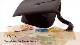  Presentation with study abroad - Slides having study abroad - doctorates and the euro symbol background and a lemonade colored foreground