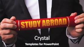  Presentation with study abroad - Slide deck enhanced with study abroad background and a black colored foreground