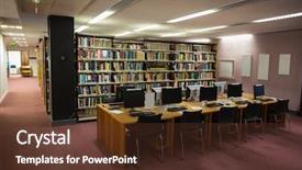  Presentation with study - Beautiful presentation featuring study area - computer desks in the library backdrop and a tawny brown colored foreground