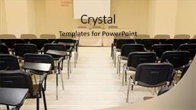  Presentation with conference - PPT layouts consisting of study area - image of several rows background and a yellow colored foreground