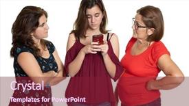  Presentation with teenage girl - Amazing slide set having study habits - teenage girl looking at her backdrop and a violet colored foreground