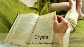  Presentation with reading - Slides enhanced with study habits - young man reading book background and a yellow colored foreground