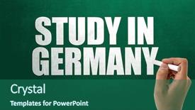  Presentation with study - Audience pleasing slides consisting of study in german backdrop and a ocean colored foreground