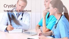  Presentation with team meeting - Presentation theme having punishment - 3d renderer image punished criminal background and a  colored foreground.