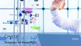  Presentation with cultures - Presentation enhanced with study-of-a-flask background and a teal colored foreground