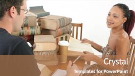  Presentation with law school - Presentation theme featuring study session copyright on law background and a coral colored foreground