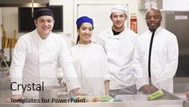  Presentation with college students - Amazing PPT theme having study skills - portrait of teacher with students backdrop and a mint green colored foreground