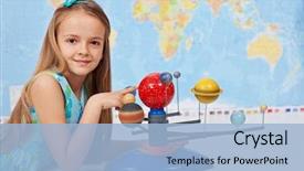  Presentation with solar system - Cool new slide set with study solar system in geography backdrop and a light blue colored foreground