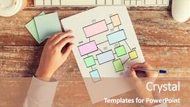  Presentation with planning - Beautiful PPT theme featuring study table - business education strategy planning backdrop and a coral colored foreground