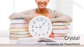  Presentation with education - Colorful presentation theme enhanced with study time - business office school and education backdrop and a  colored foreground