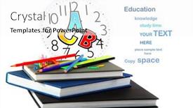  Presentation with knowledge - Slides consisting of study time conceptual image background and a white colored foreground