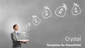  Presentation with study - Colorful slide set enhanced with study-to-be-financial-competent backdrop and a gray colored foreground