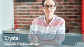  Presentation with modern - Slide set consisting of studying at home copy space background and a  colored foreground