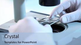  Presentation with laboratory chemical - Colorful presentation theme enhanced with studying chemical element in laboratory backdrop and a light blue colored foreground