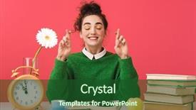  Presentation with young college student diagnosis of chlamydia - Audience pleasing slide set consisting of studying with books fingers cross backdrop and a forest green colored foreground