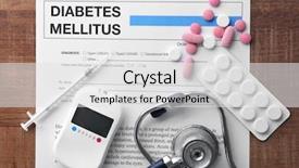  Presentation with diabetes mellitus - Colorful theme enhanced with stuff for patients with diabetes backdrop and a white colored foreground