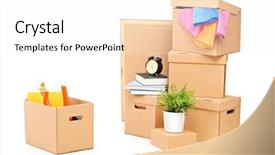  Presentation with moving birthday - Cool new PPT layouts with stuff isolated on white background backdrop and a pink colored foreground