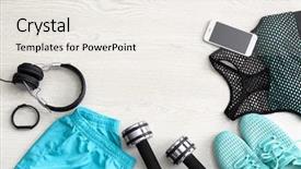  Presentation with mobile phone and germs - Cool new presentation with stuff mobile phone and blank backdrop and a sky blue colored foreground