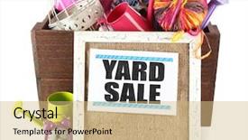  Presentation with yard sale - Amazing presentation having stuff ready for yard sale backdrop and a coral colored foreground