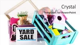  Presentation with yard sale - Cool new PPT theme with stuff ready for yard sale backdrop and a white colored foreground