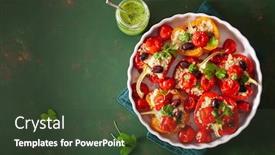  Presentation with quinoa - Beautiful slide set featuring stuffed-bell-peppers-with-quinoa backdrop and a tawny brown colored foreground