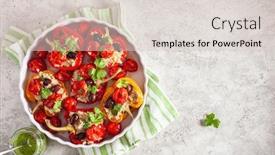  Presentation with quinoa - Presentation enhanced with stuffed-bell-peppers-with-quinoa background and a lemonade colored foreground