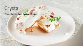  Presentation with cabbage - Slide deck with stuffed-cabbage-rolls-with-rice background and a light gray colored foreground