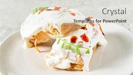  Presentation with cabbage - Colorful PPT theme enhanced with stuffed-cabbage-rolls-with-rice backdrop and a sky blue colored foreground