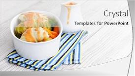  Presentation with cabbage - Beautiful slide set featuring stuffed-cabbage-rolls-with-rice backdrop and a white colored foreground
