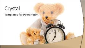  Presentation with gummy bear gummy bears - Amazing slide set having stuffed handmade bears in pajamas backdrop and a white colored foreground