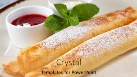  Presentation with jam - Theme featuring stuffed-pancakes-with-jam background and a  colored foreground
