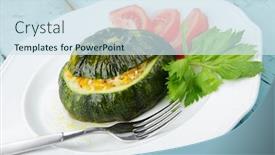  Presentation with squash sport - Slide deck consisting of stuffed-pattypan-squash background and a sky blue colored foreground