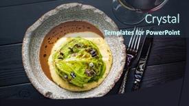  Presentation with cabbage - Beautiful theme featuring stuffed-savoy-cabbage-with-mashed backdrop and a tawny brown colored foreground