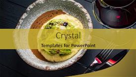  Presentation with cabbage - Presentation consisting of stuffed-savoy-cabbage-with-mashed background and a yellow colored foreground