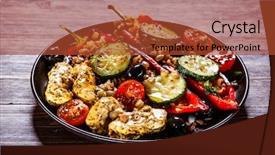  Presentation with hydroponics vegetables hydroponic vegetable - Beautiful presentation featuring stripped - pepper stuffed with groats backdrop and a red colored foreground