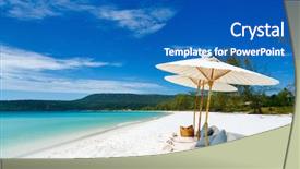  Presentation with white sand - Amazing slide deck having stunning - landscape photo of beautiful white backdrop and a teal colored foreground