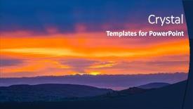  Presentation with dawn - Colorful theme enhanced with stunning-landscape-of-the-valley backdrop and a ocean colored foreground