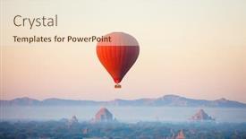  Presentation with myanmar bagan - Colorful presentation design enhanced with stunning-landscape-view-of-hot backdrop and a cream colored foreground
