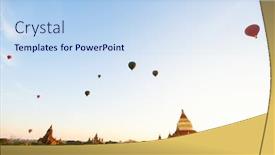  Presentation with myanmar bagan - Presentation enhanced with stunning-landscape-view-of-hot background and a light blue colored foreground