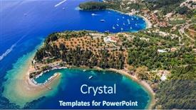  Presentation with scenery - Presentation theme featuring stunning-nature-beach-scenery background and a ocean colored foreground